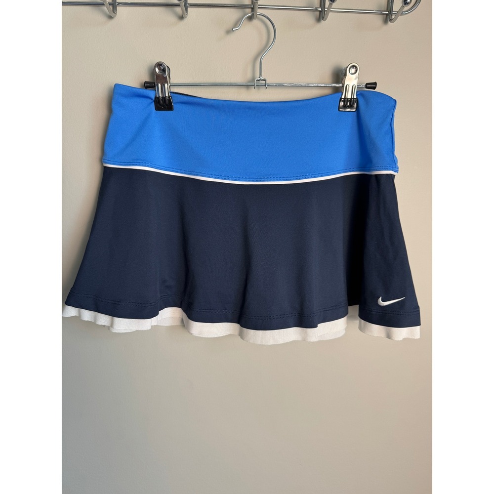 Nike Dri-Fit Women's Athletic Tennis Skort Medium Navy Blue Activewear Preppy